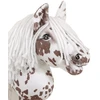 Super Hobby Horse Hobby Horse lazdelinis arkliukas rudas leopardas su balta karčiais A4
