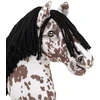 Super Hobby Horse Medinis žirgas su kotu – rudas leopardinis su juoda karčiais