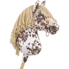 Super Hobby Horse Medinis žirgas su kotu – rudas leopardinis su smėlio spalvos karčiais