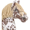 Super Hobby Horse Medinis žirgas su kotu – rudas leopardinis su smėlio spalvos karčiais
