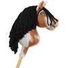 Hobby Horse lazdelinis arkliukas tobiano bay su juoda karčiene Super Hobby Horse Premium