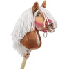 Hobby Horse lazdelinis arkliukas tobiano bay su balta karčiene Super Hobby Horse Premium