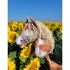 Super Hobby Horse Medinis hobis žirgas tobiano rudas su smėlio spalvos karčiais
