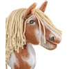 Hobby Horse lazdelinis arkliukas tobiano bay su smėlio spalvos karčiais Super Hobby Horse Premium