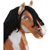 Super Hobby Horse Medinis hobis arkliukas tobiano bėras su juoda karčia