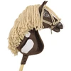 Super Hobby Horse Medinis žirgas su lazda tamsiai rudas – Premium Western