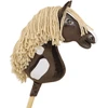 Super Hobby Horse Medinis žirgas su lazda tamsiai rudas – Premium Western