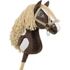 Super Hobby Horse Medinis žirgas su lazda tamsiai rudas – Premium Western
