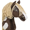 Super Hobby Horse Medinis žirgas su lazda tamsiai rudas – Premium Western