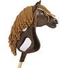 Super Hobby Horse Medinis arkliukas su lazda – tamsiai rudas, vakarietiško stiliaus