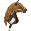 Super Hobby Horse Medinis arkliukas su lazda – tamsiai rudas, vakarietiško stiliaus