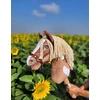 Super Hobby Horse Medinis žirgas su lazda – rudas, vakarietiško stiliaus