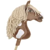 Super Hobby Horse Medinis žirgas su lazda – rudas, vakarietiško stiliaus