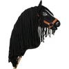 Super Hobby Horse Medinis žirgas su kotu – frizų veislės, premium