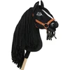 Super Hobby Horse Medinis žirgas su kotu – frizų veislės, premium