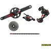 Pavarų grupė SRAM X01 Eagle DUB Groupset (Rear Der, Trigger Shifter w Clamp, Crankset DUB 12s 175 BOOST w DM 32t X-SYNC Chainring, Chain 126 links 12s, Cassette XG-1295 10-50t, Chaingap Gauge) Raudona