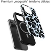 Coveris Telefono dėklas Magsafe "Juodas flowers" iPhone 12-17, Samsung S22-26, Google Pixel 10/Pro/ProXL modeliams