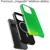 Coveris Telefono dėklas Magsafe "Lime Statement" iPhone 12-17, Samsung S22-26, Google Pixel 10/Pro/ProXL modeliams