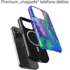 Coveris Telefono dėklas Magsafe "Violetinė feather" iPhone 12-17, Samsung S22-26, Google Pixel 10/Pro/ProXL modeliams
