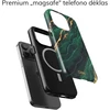 Coveris Telefono dėklas Magsafe "Žalias Marble" iPhone 12-17, Samsung S22-26, Google Pixel 10/Pro/ProXL modeliams