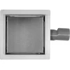 Fala Linijinis Quad drenažas 150x150 mm, nerūdijantis plienas, dušui, šlifuoto plieno grotelės, šlapio ir sauso drenažas