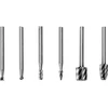 STHOR HSS frezos šlifuokliams, mini kotas, 3,2 mm, 6 vnt.