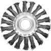 Šveitimo šepetys diskinis, kampiniam šlifuokliui, susuktos vielos (plienas) Vorel | d-150mm