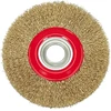 VOREL diskinis šepetys 200 mm, gofruota viela, tvirtinimo skylė 32 mm 06980