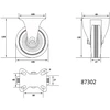 VOREL FIKSUOTAS RATUKAS SU JUODA GUMA 100mm