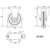 VOREL FIKSUOTAS RATUKAS SU JUODA GUMA 160mm