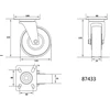 VOREL KOŁO SKRĘTNE POLIAMIDOWE 125mm 87433