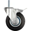 Koło VOREL VAIRAS Juodas GUMINIS STABDYS SU SRIEGTA Spyruokle 100mm