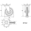 VOREL PASUKAMAS RATUKAS JUODA GUMA 100mm