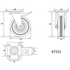 Koło VOREL VAIRAS Juodas GUMINIS STABDYS 125mm 87323