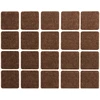 Padukai baldams lipnūs veltinio rudi Vorel | 20x20mm, 20vnt.