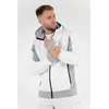Yato Baltas fleece tipo džemperis su gobtuvu, 2 krypčių tampri medžiaga, darbo drabužiai, žieminė striukė, šiltas fleece, lauko džemperis