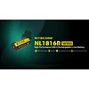 Nitecore NL1816R įkraunamas 18350 ličio jonų (Li-ion) akumuliatorius – 1600 mAh, įkrovimas per USB-C, 3 A iškrovimas, nikeliu dengtas nerūdijantis plienas