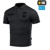 Taktiniai marškinėliai M-Tac Elite Tactical Coolmax, polo stiliaus, Juoda