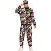80s Mens Colourful Tracksuit