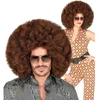 Didelis rudas afro perukas