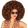 Didelis rudas afro perukas