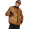 Disco stiliaus auksinė Bomber striukė