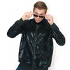 Disco stiliaus juoda Bomber striukė