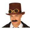 Steampunk skrybėlė su akiniais