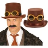 Steampunk skrybėlė su akiniais