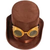 Steampunk skrybėlė su akiniais