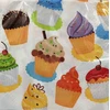 Vienkartinės popierinės servetėlės Cupcake , 33x 33 cm, 20 vnt.