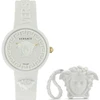 Laikrodis VERSACE MEDUSA POP + VERSACE Baltas SILICON PURSE VE6G00123