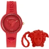 Laikrodis VERSACE MEDUSA POP + VERSACE Raudonas SILICON PURSE VE6G00723