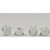Art-Pol Figūrėlė Pelėda (4vnt kompl.), kreminė/sidabrinė, 7x5x7(A) cm